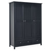 Maine 3 Door Combination Wardrobe - White - MAI107