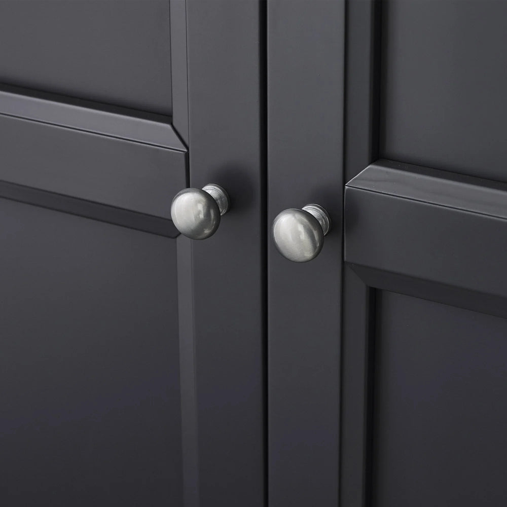 Maine 3 Door Combination Wardrobe - White - MAI107