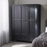 Maine 3 Door Combination Wardrobe - White - MAI107
