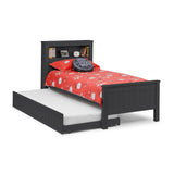 Maine Bookcase Bed - Grey / Single - MAI013
