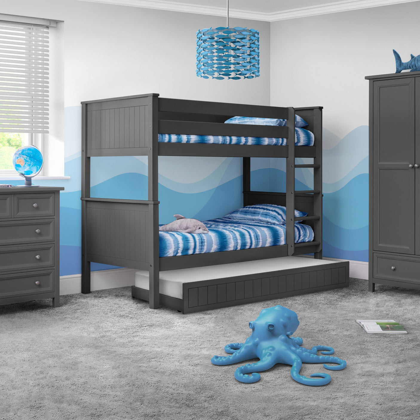 Maine Bunk Bed - Grey - MAI016