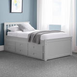 Maisie Bed With Underbed And Drawers - White / Single - MAI901