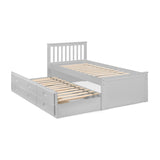 Maisie Bed With Underbed And Drawers - White / Single - MAI901