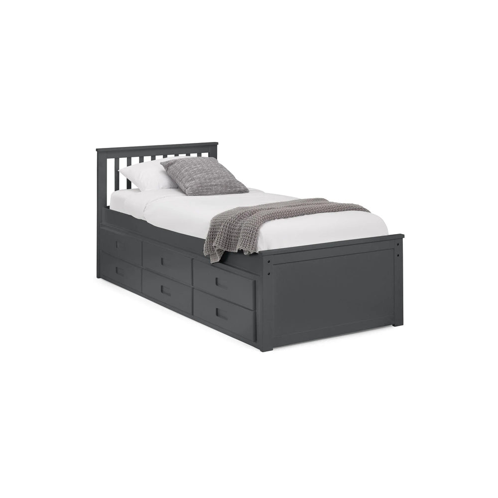 Maisie Bed With Underbed And Drawers - White / Single - MAI901