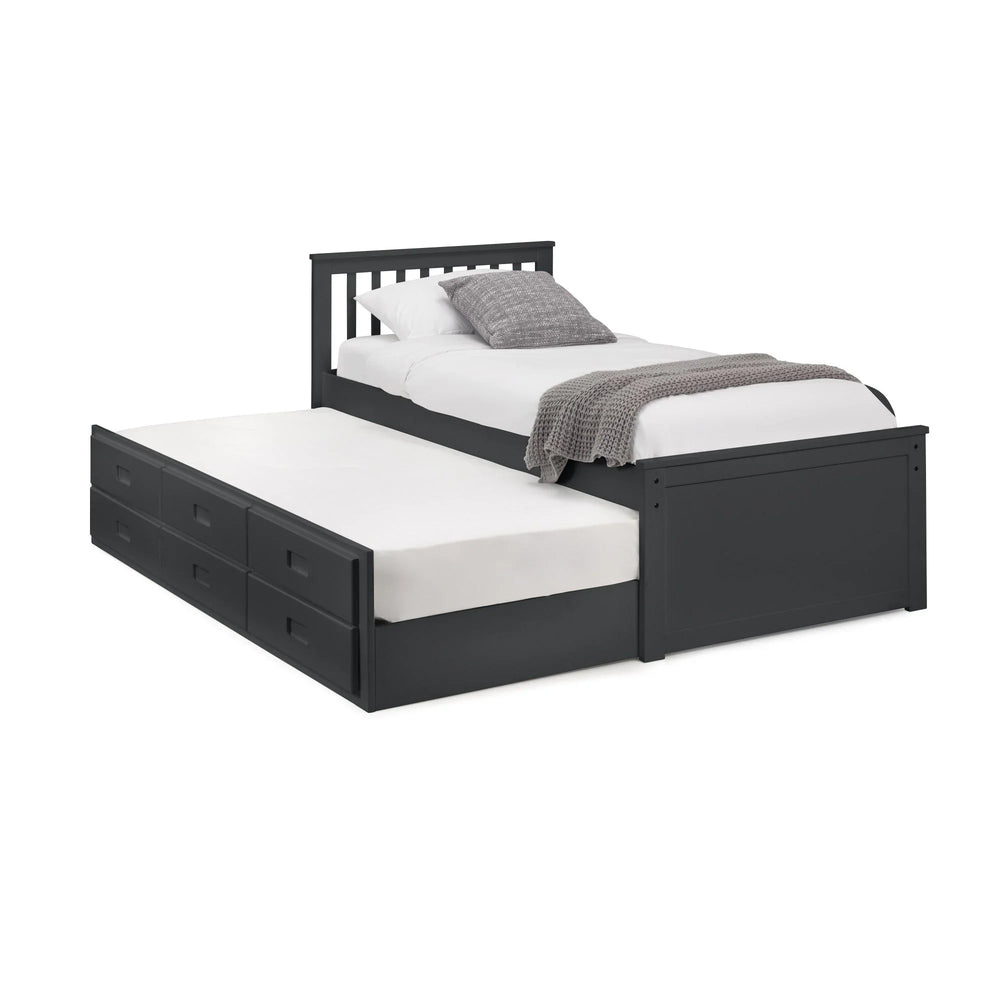 Maisie Bed With Underbed And Drawers - White / Single - MAI901