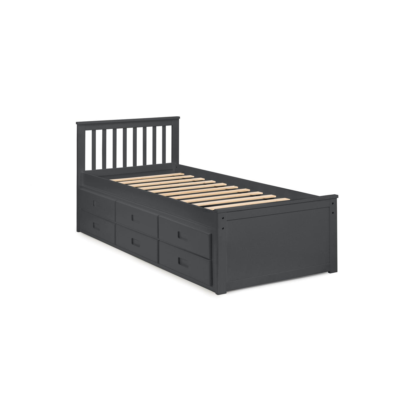 Maisie Bed With Underbed And Drawers - White / Single - MAI901