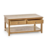 Mallory 2 Drawer Coffee Table - Light Brown - MAL204