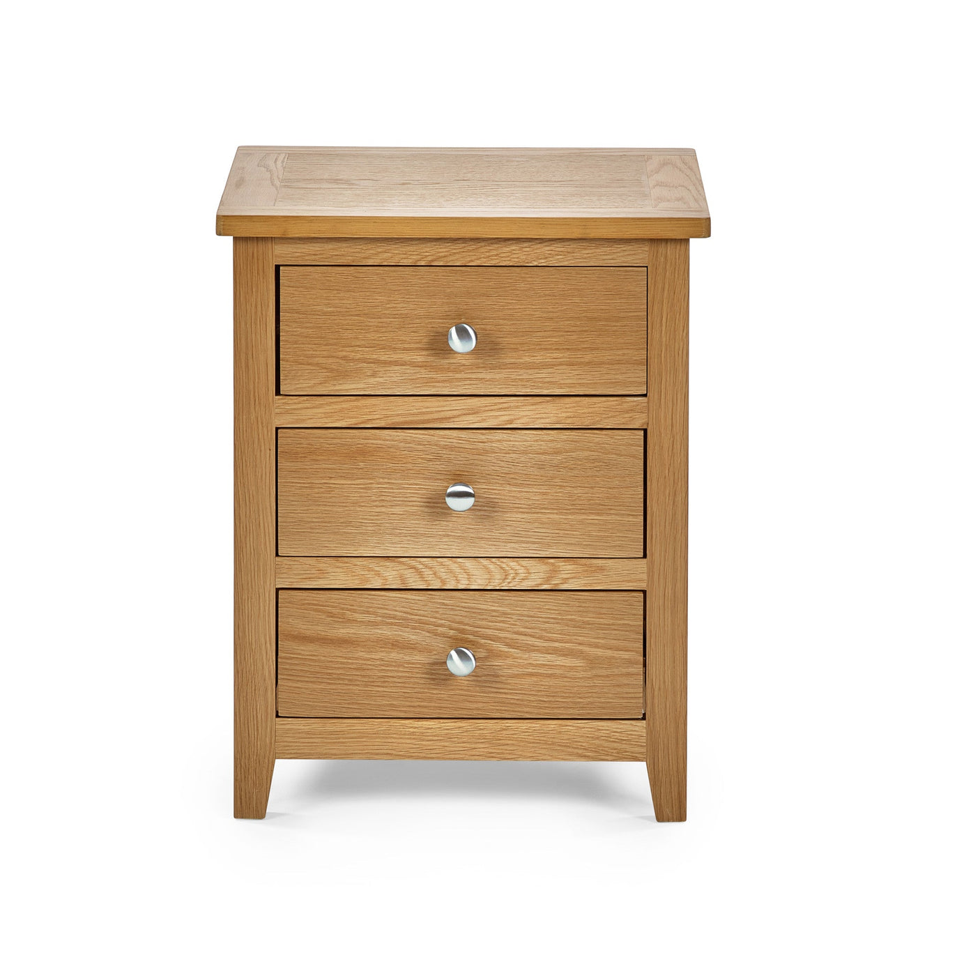 Mallory 3 Drawer Bedside - Light Brown - MAL254