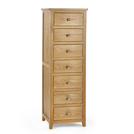 Mallory 7 Drawer Narrow Chest - Light Brown - MAL257