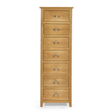Mallory 7 Drawer Narrow Chest - Light Brown - MAL257