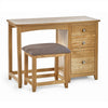 Mallory Single Dressing Table and Stool - Light Brown - MAL259