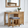 Mallory Single Dressing Table and Stool - Light Brown - MAL259