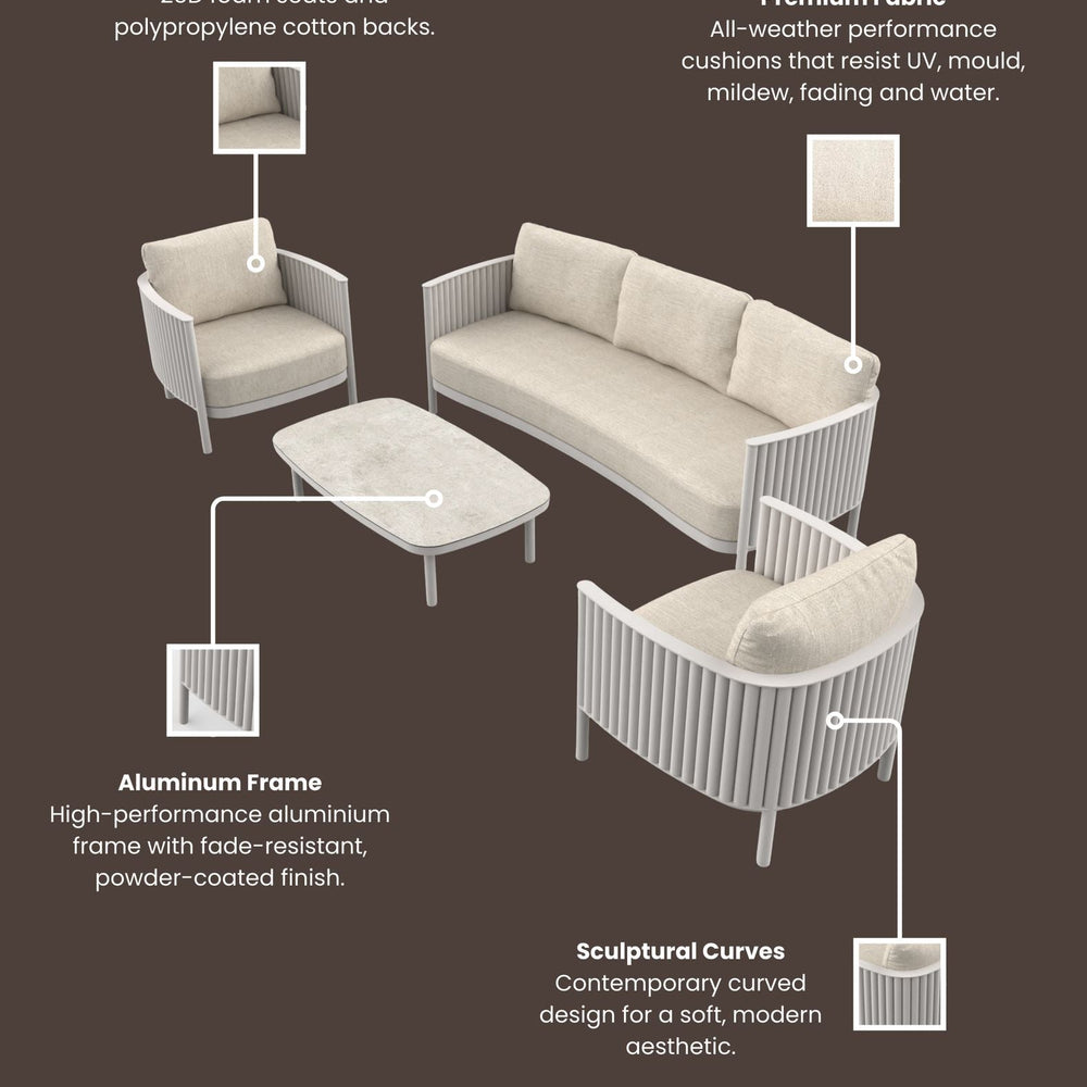 Image of MALI 5-Seater Lounging Set with Coffee Table