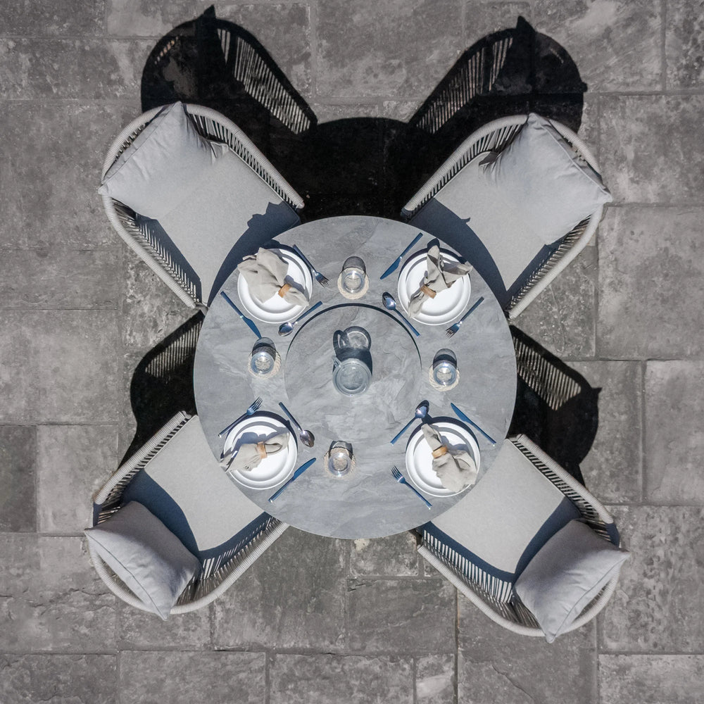 Maldives 4 Seat Round Dining Set