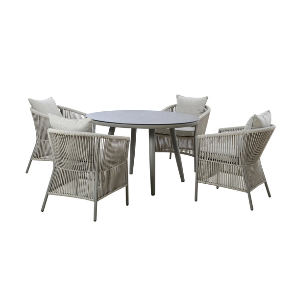 Maldives 4 Seat Round Dining Set