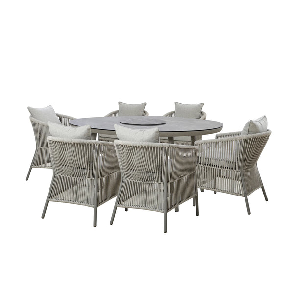 Maldives 6 Seat Oval Dining Set
