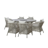 Maldives 6 Seat Oval Dining Set