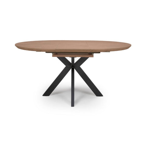 Manhattan Ext Round Table 1200-1600mm Light Walnut - Main Image