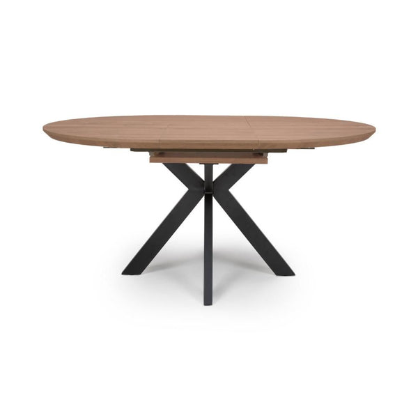 Manhattan Ext Round Table 1200-1600mm Light Walnut - Main Image
