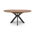 Manhattan Ext Round Table 1200-1600mm Light Walnut - Main Image