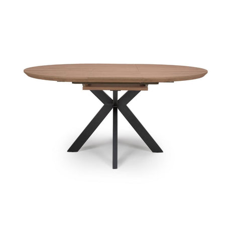 Manhattan Ext Round Table 1200-1600mm Light Walnut - Main Image