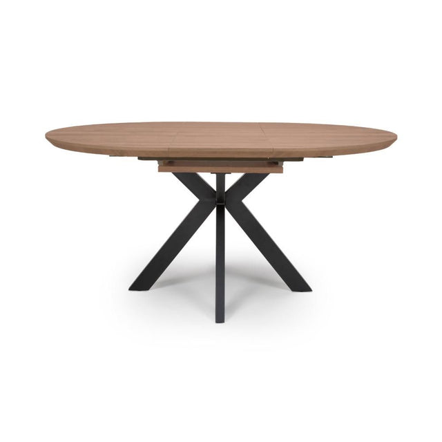 Manhattan Ext Round Table 1200-1600mm Light Walnut - Main Image
