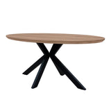 Manhattan Oval Table 1800mm - Light Walnut - Image 2