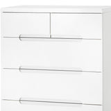 Manhattan 3+2 Drawer Chest - White - MAN203
