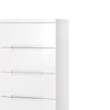 Manhattan 5 Drawer Narrow Chest - White - MAN204