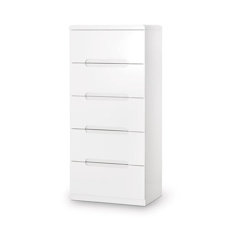 Manhattan 5 Drawer Narrow Chest - Grey - MAN804