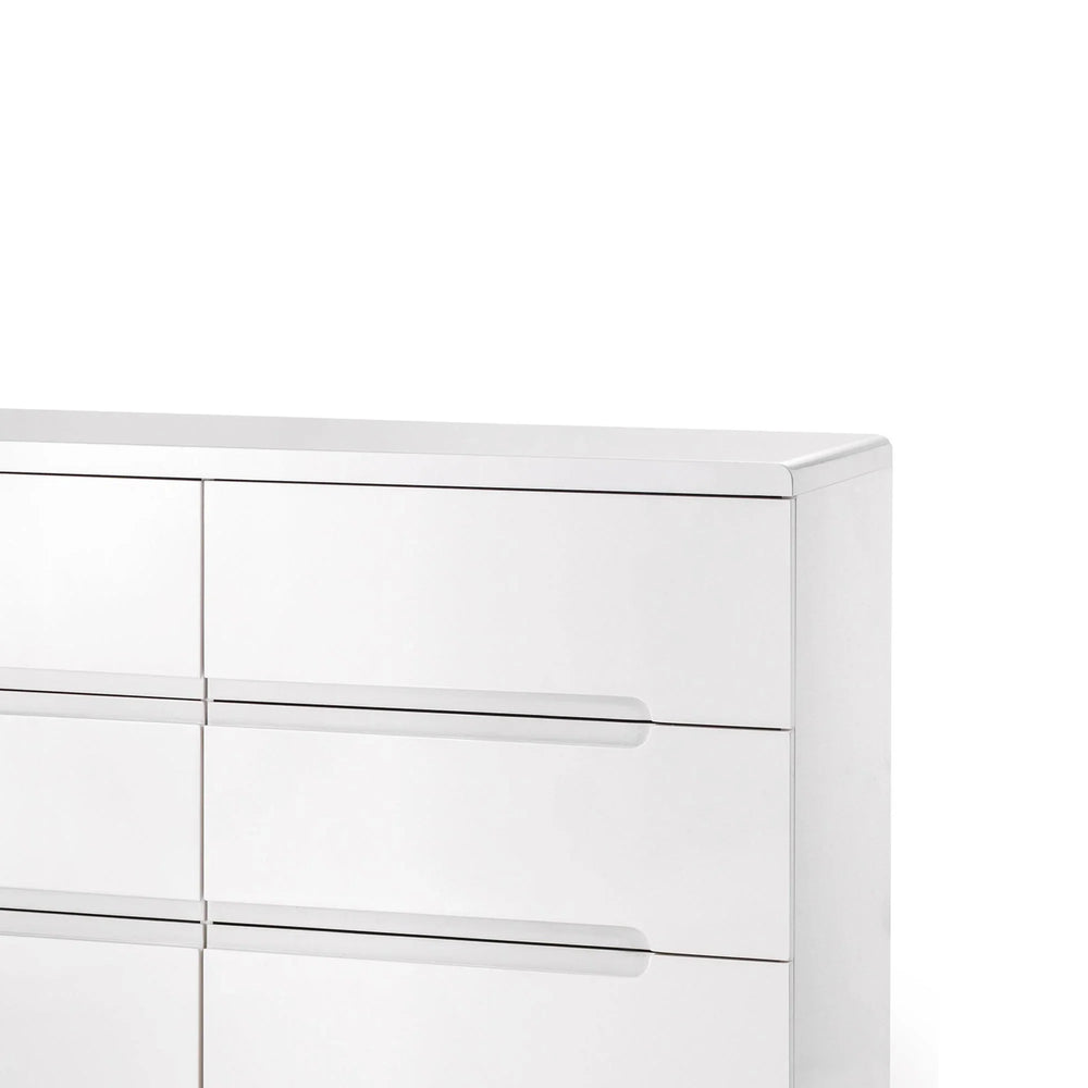 Manhattan 6 Drawer Wide Chest - White - MAN205