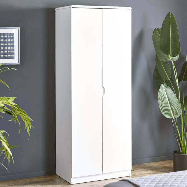 Manhattan 2 Door Wardrobe - White - MAN206