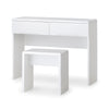 Manhattan Dressing Table With 2 Drawers - White - MAN209