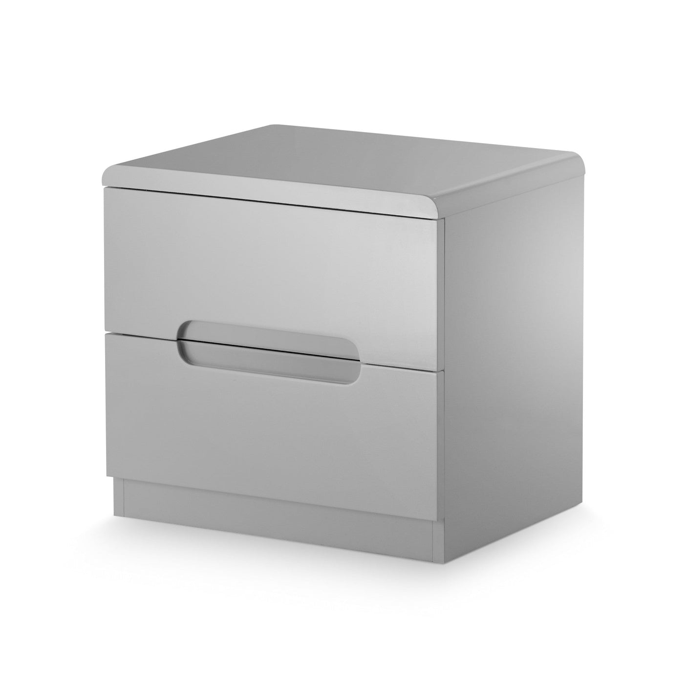Manhattan 2 Drawer Bedside - White - MAN201