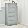 Manhattan 5 Drawer Narrow Chest - White - MAN204