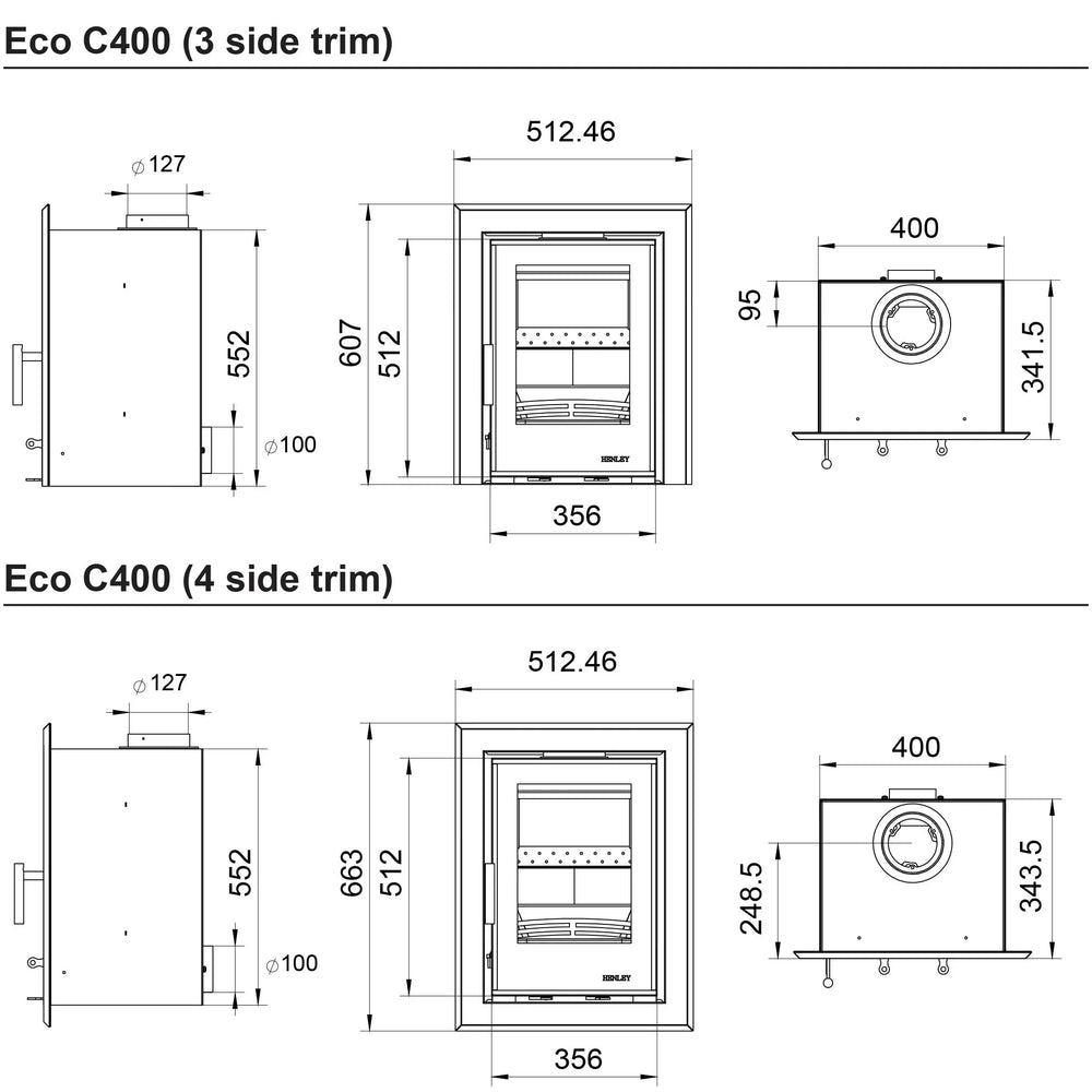 Eco C400 5.0kW Multi Fuel (Eco) - Technical Drawing