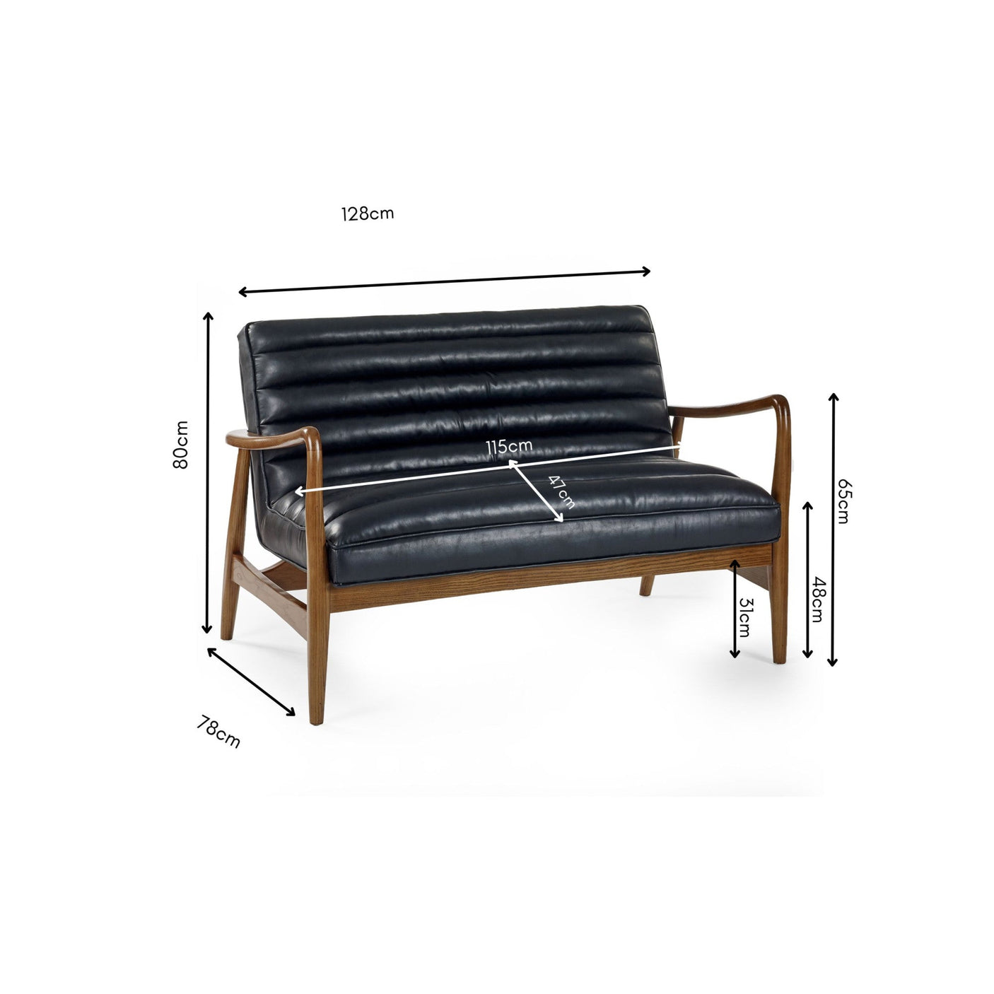 Marshall 2 Seater Sofa - Brown - MAR003