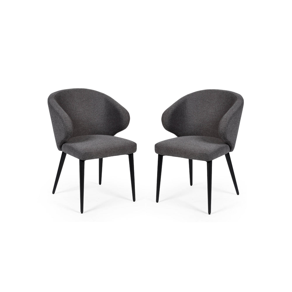 Marcus Dining Chair (Set of 2) - Dark Grey - MAR105