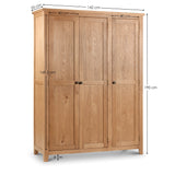 Marlborough 3 Door Wardrobe - Light Brown - MAR210