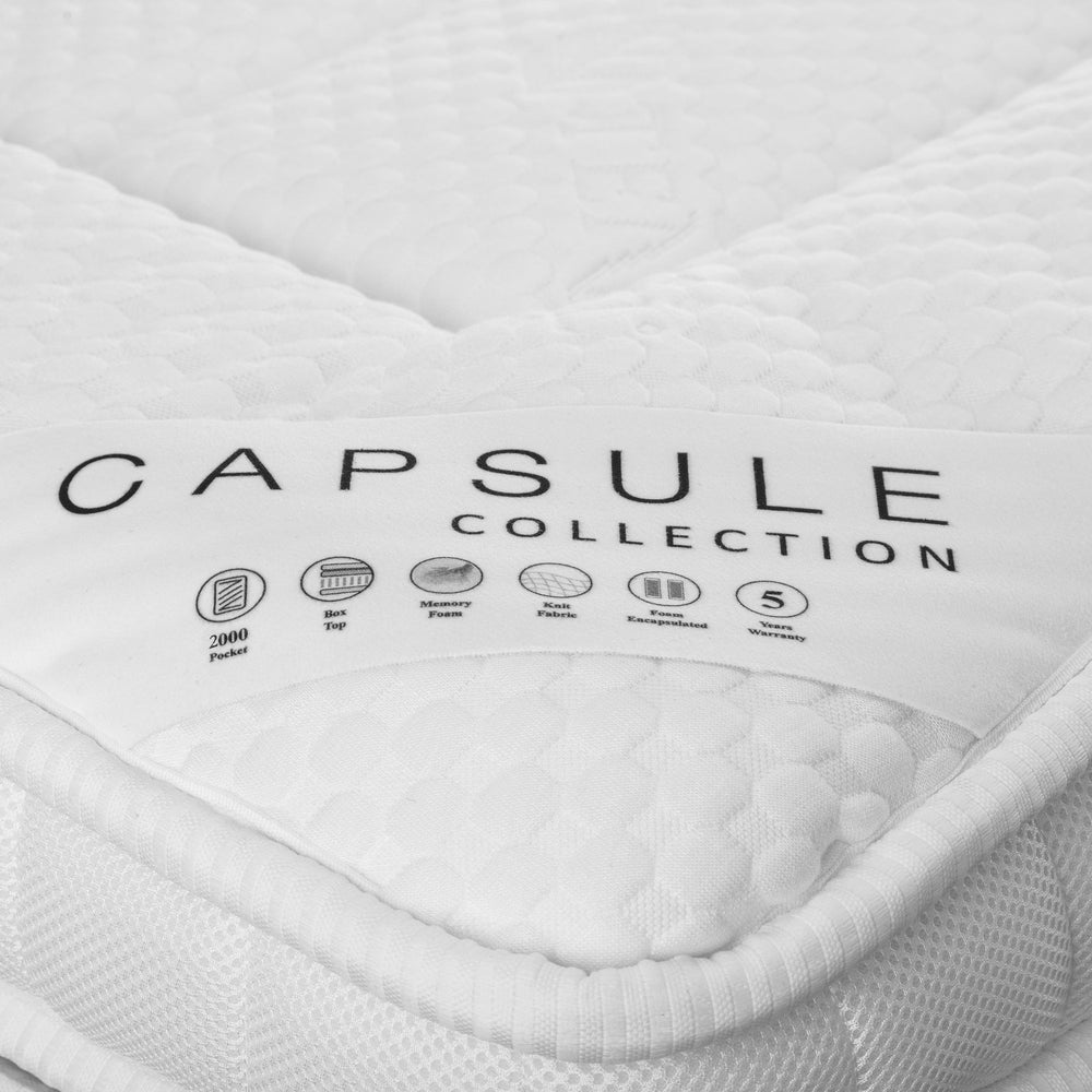 Capsule 2000 Box Top Mattress - White / Double - MAT079