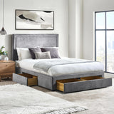 Mayfair 4 Drawer Storage Bed - Grey / King - MAY002