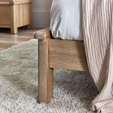 Memphis Limed Oak Bed - Light Brown / Double - MEM001