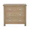 Memphis Limed Oak 3 Drawer Chest - Light Brown - MEM004