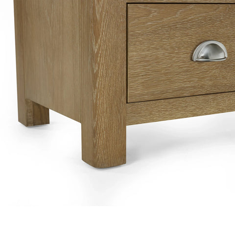 Memphis Limed Oak 3 Drawer Chest - Light Brown - MEM004