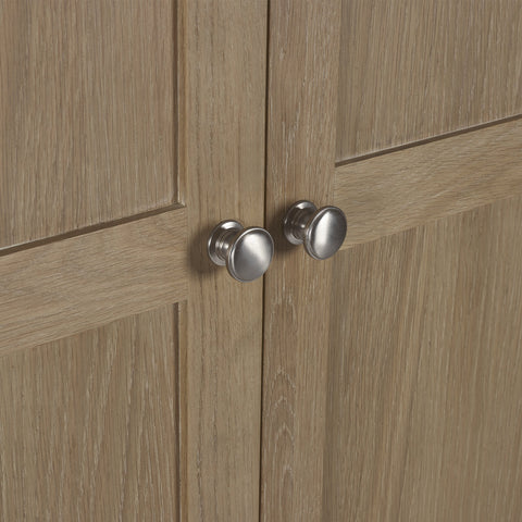 Memphis Limed Oak 2 Door 1 Drawer Wardrobe - Light Brown - MEM007