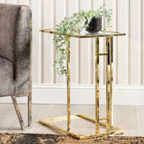 Harry Gold Sofa Table Clear Glass - Dsp Kd