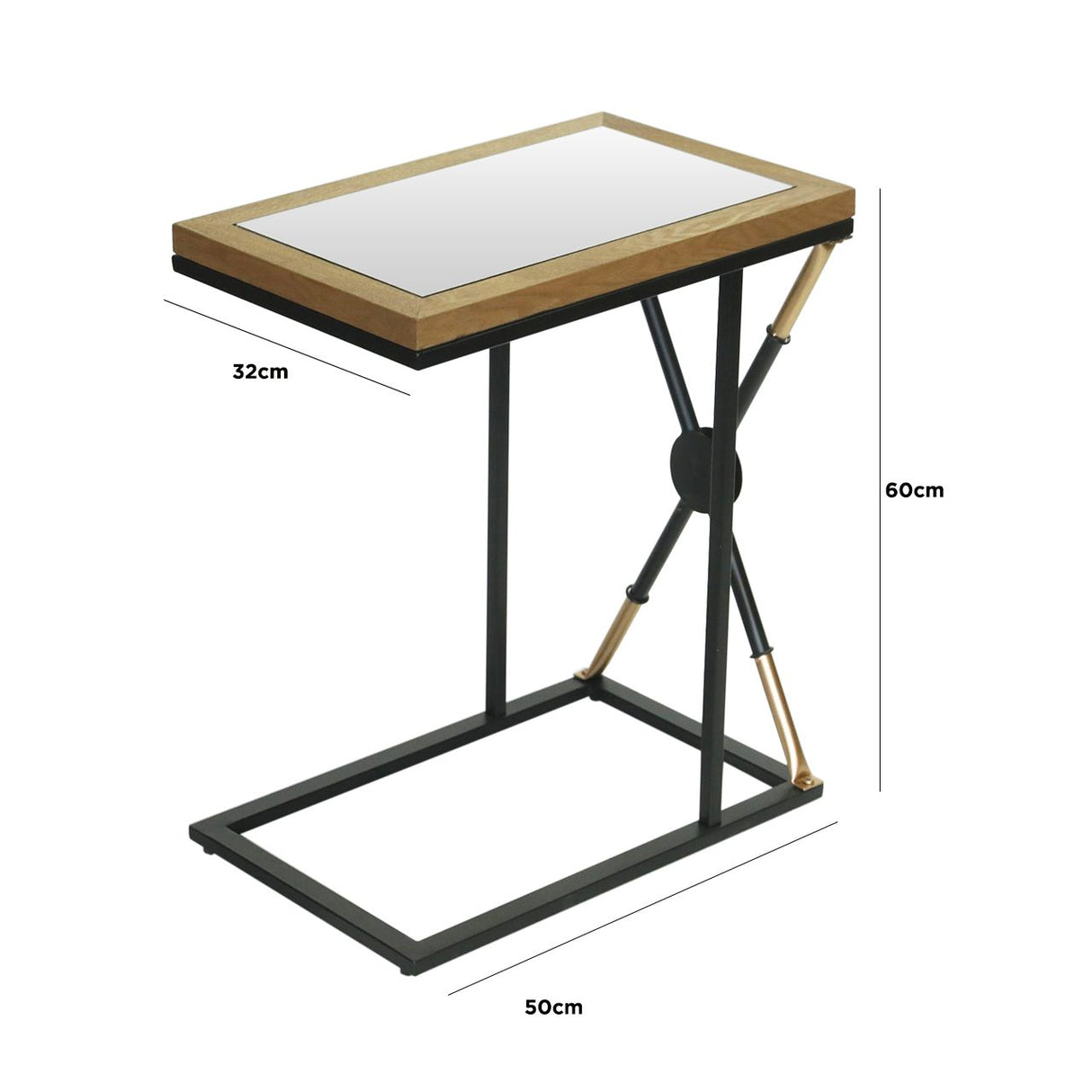 Rizzo Gold End Table Glass Top - Dsp Kd