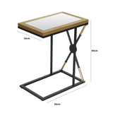 Rizzo Gold End Table Glass Top - Dsp Kd