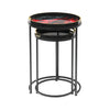 Set Of 2 Olin Nesting Tables Red And Black