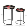 Set Of 2 Olin Nesting Tables Red And Black